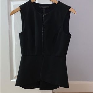 simple black zip up top